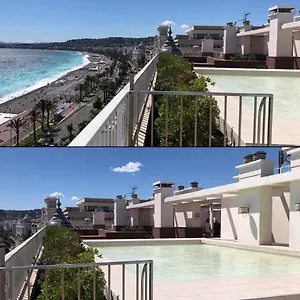 *** Guest house With Terrace & Rooftop Pool In Promenade Des France